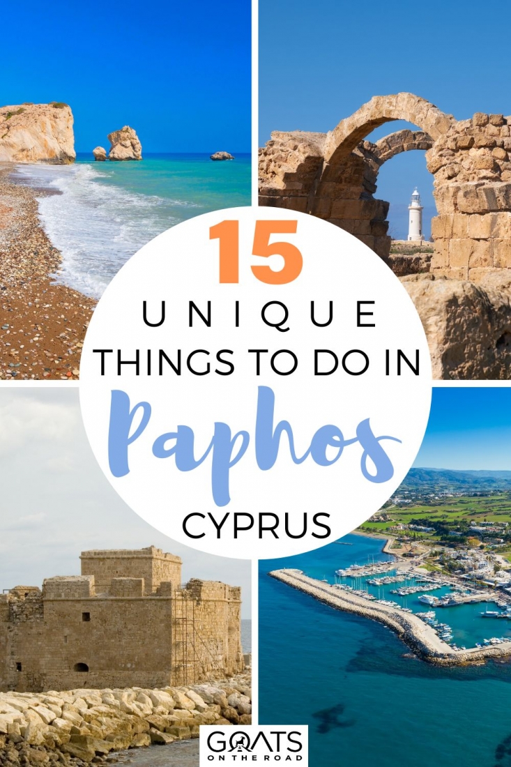 Are you traveling to one of Cyprus's must-visit places to explore? Here are the 15 unique things to do in Paphos, Cyprus! From hidden beaches to the blue lagoon, from famous gorges to amazing marine life, we have it all! With this detailed guide, you will discover what the best things to do in Paphos are! | #beaches #traveltips #cyprusvisit