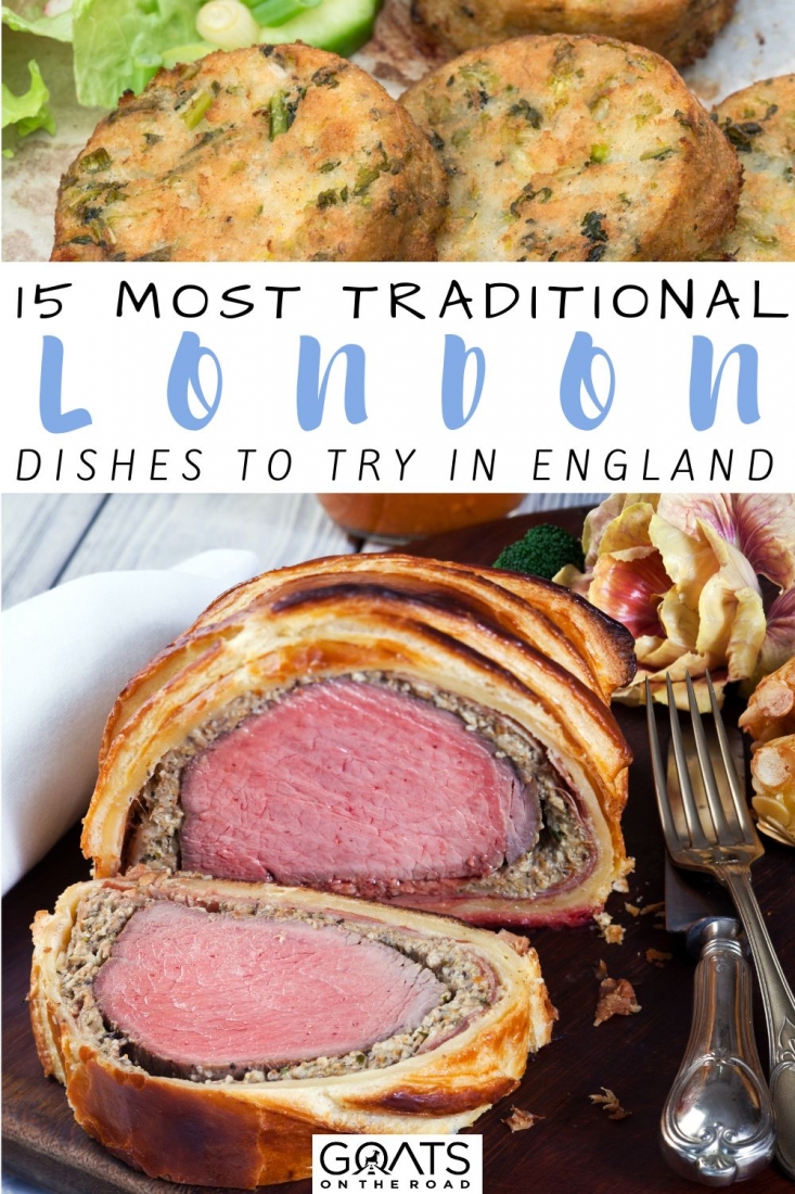 Traveling to England but not quite sure what to eat? Here is the ultimate foodie guide to the 15 most traditional London dishes to try in England! Which classic British dishes should you try and where to eat them! Discover London’s best traditional eats here! | #englishfood #travel #bestoflondon