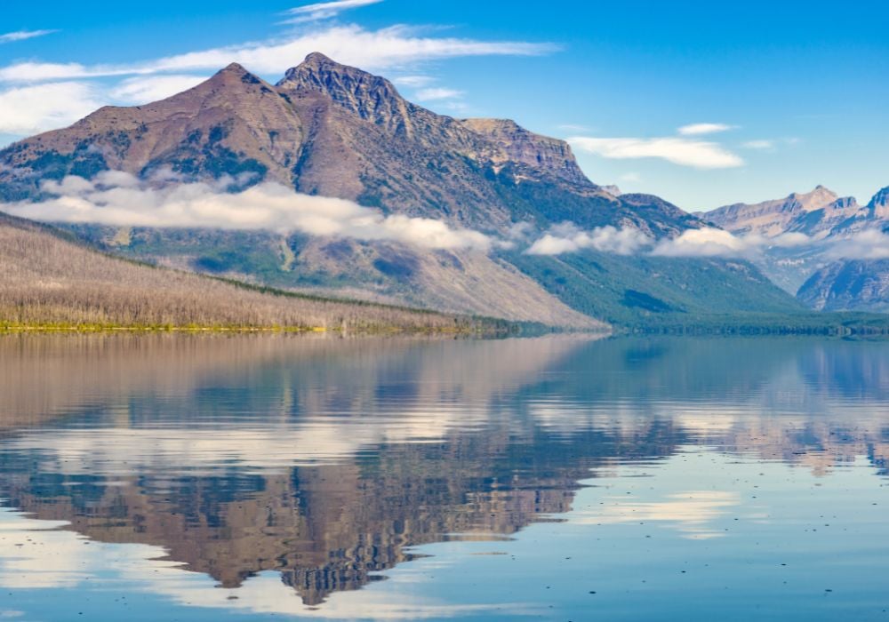 The shore of Lake McDonald in Glacier National Park, Montana.