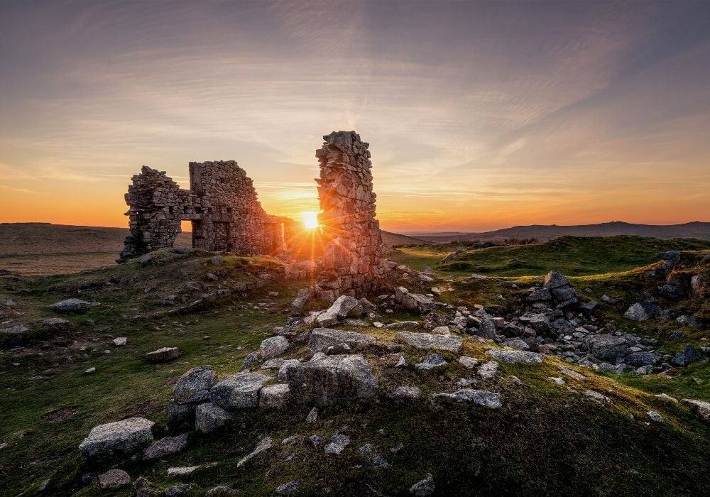 The beautiful scenery of Foggintor, Dartmoor.