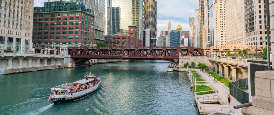 The river area. One of our favorite parts of Chicago, IL