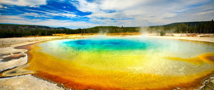hot springs in Yellowstone National Park