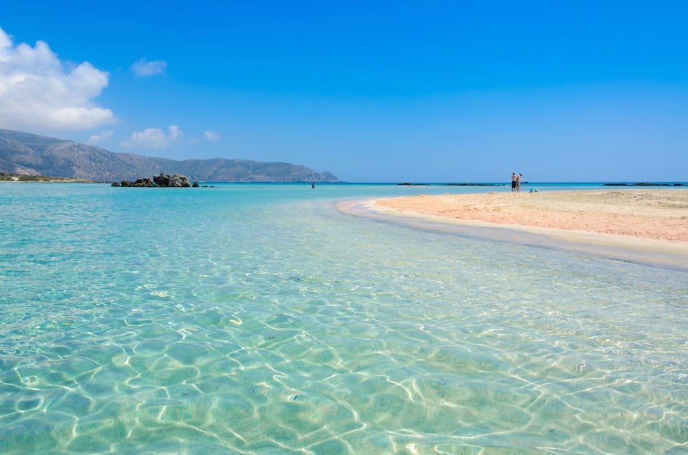 Elafonisi Beach in Crete is one of the best beaches in Greece for surfing