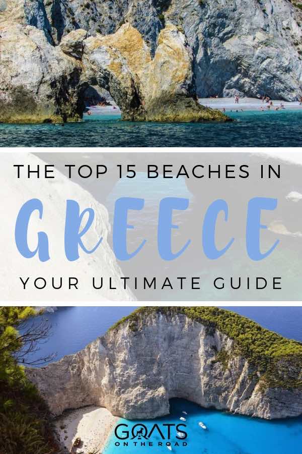 greece beaches with text overlay