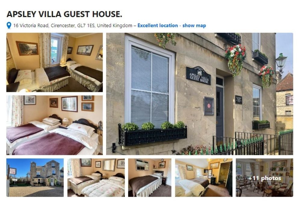 Apsley Villa Guest House in Cirencester