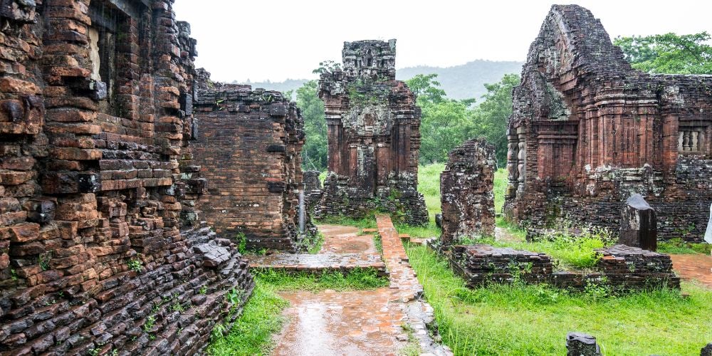 Ruins of ancient temples in My Son, Vietnam