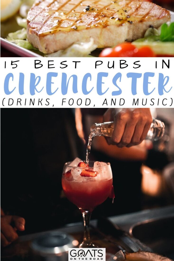Are you ready for a pub crawl in Cirencester? Our guide to the 15 Best Pubs in Cirencester in 2023 will take you on a journey through the town's best drinking spots! Taste delicious local beers, savor mouth-watering pub grub, and dance the night away to live music. Let's make some memories and have a pint or two (or fifteen) in Cirencester! | #DrinkUp #Foodie #TravelEngland #BestPubs #ExploreCirencester #DrinkLocal #SupportLocal #PubCrawl