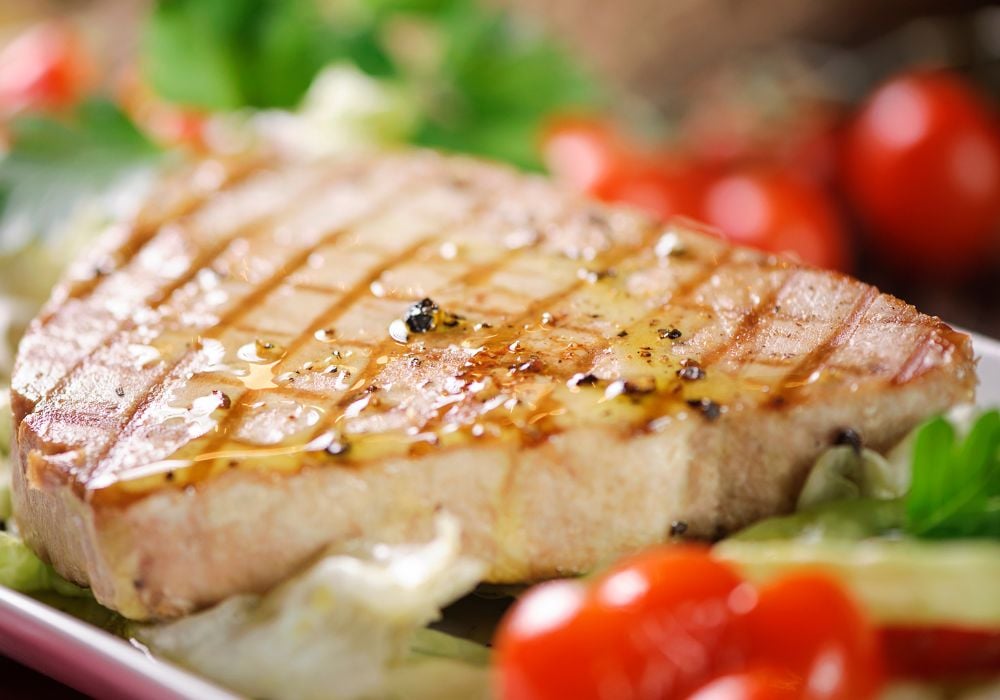 chargrilled tuna steak