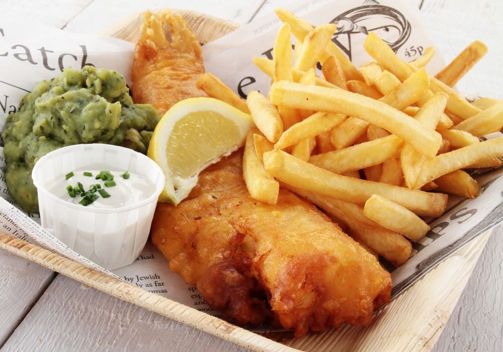 traditional British fish and chips