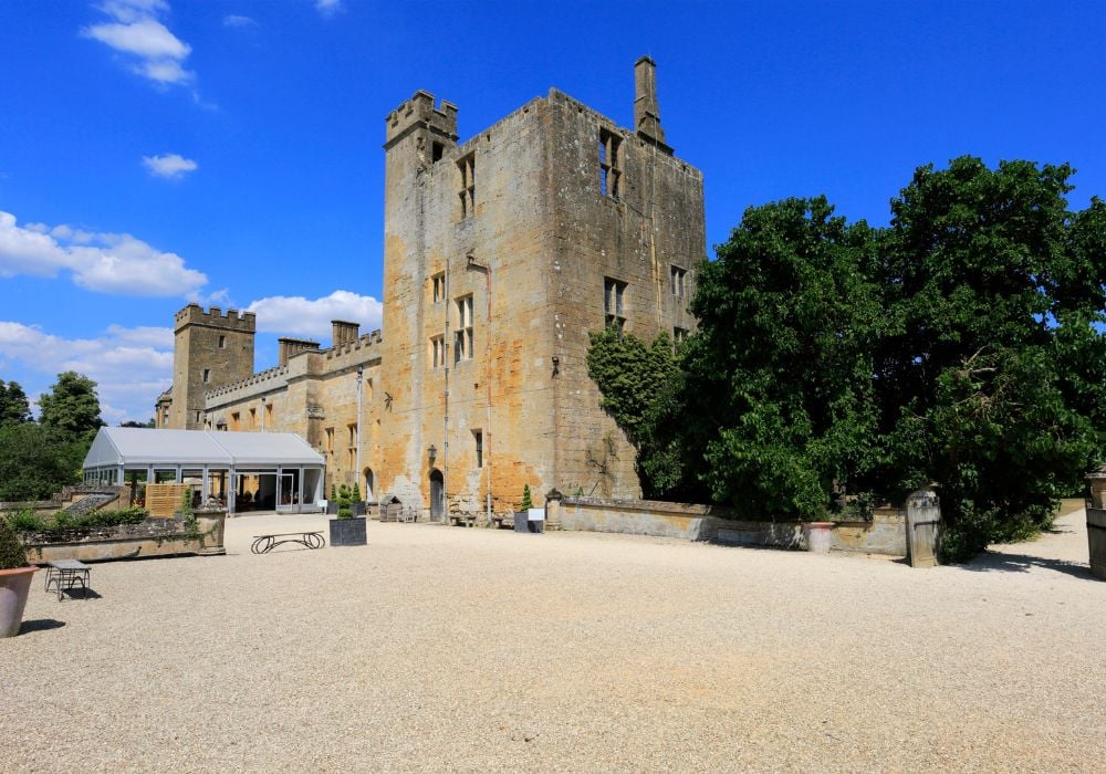 Summer view over Sudeley Castle in Stow-on-the-Wold