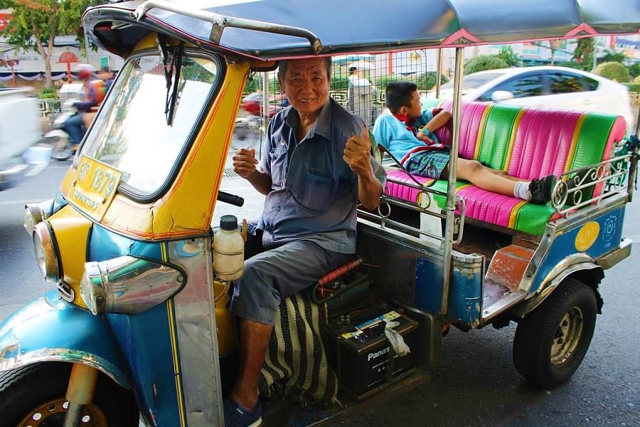 Riding in a tuk-tuk is one of the most classic things to do in Chiang Mai, Thailand