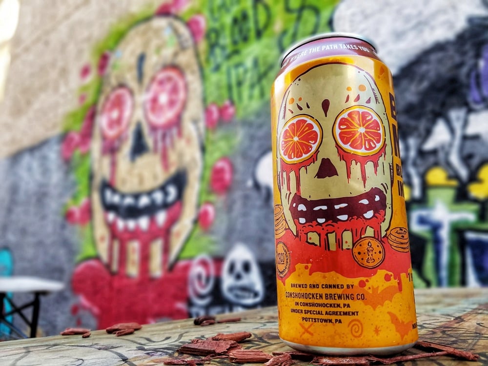 A colorful can of craft beer in Philadelphia
