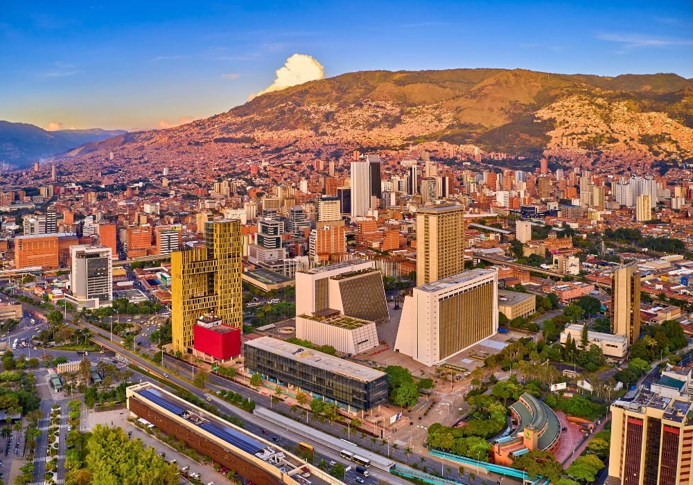 Medellin Centro Atardecer Colombia