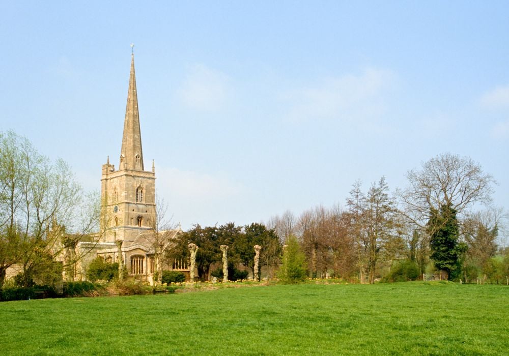 The impressive 'wool church' at Burford in the Cotswolds, UK