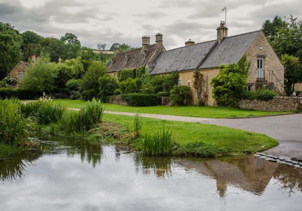 View of Upper Slaughter a beautiful Cotswolds village