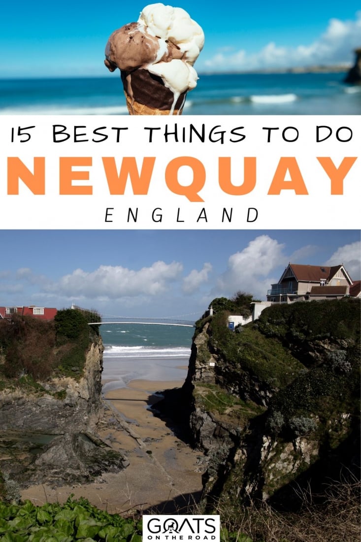 Looking for ideas for your upcoming trip to the UK? Newquay in Cornwall is ideal. Here are the 15 best things to do in Newquay! It has beautiful beaches, surf schools, seafood restaurants, trendy coffee shops, and much more! It's a great weekend getaway for those looking for a seaside getaway in the UK! | #travel #uktravel #cornwall
