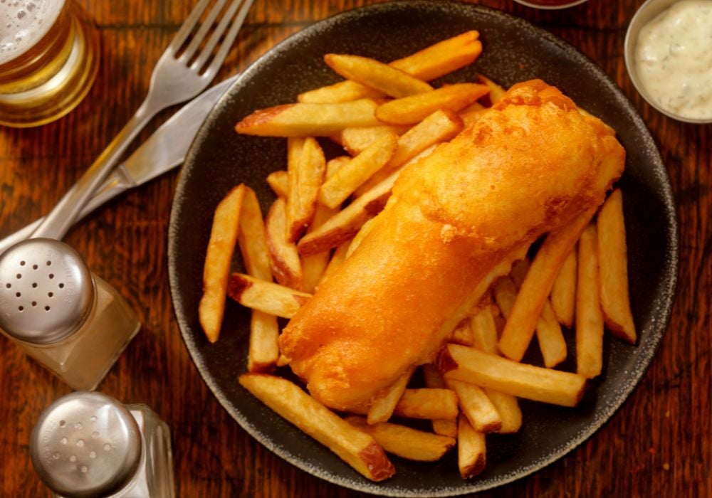 beer battered fish and chips