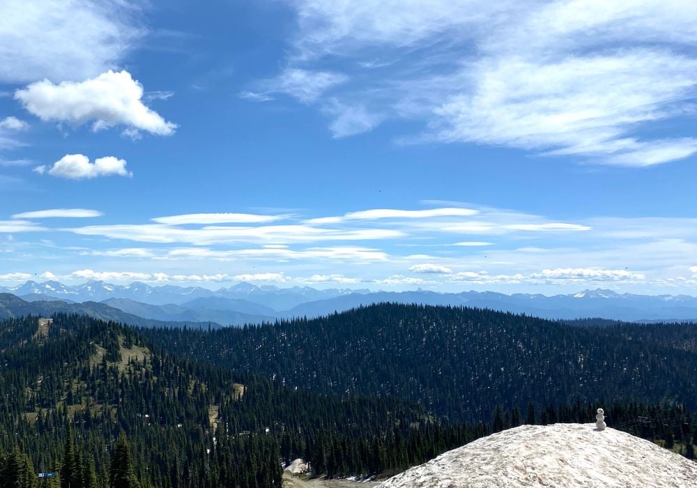 Backside of Big Mountain overlooking Glacier National Park, Montana