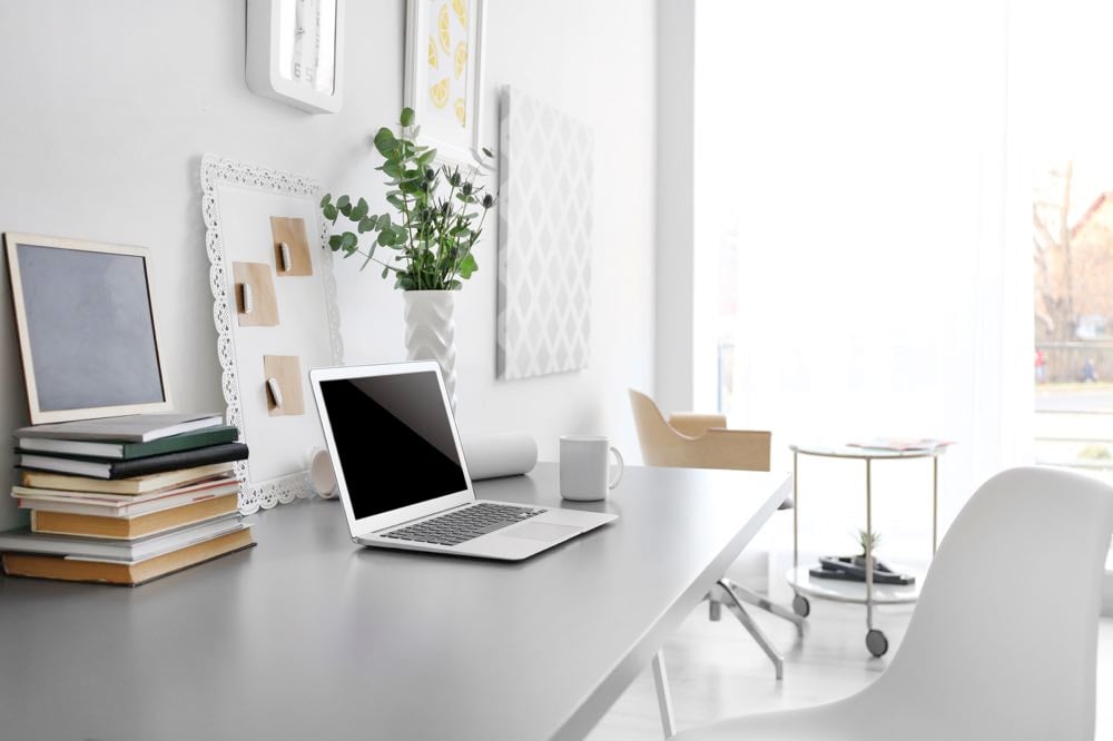 A teaching office must have equipment for online teaching such as a desk and chair.