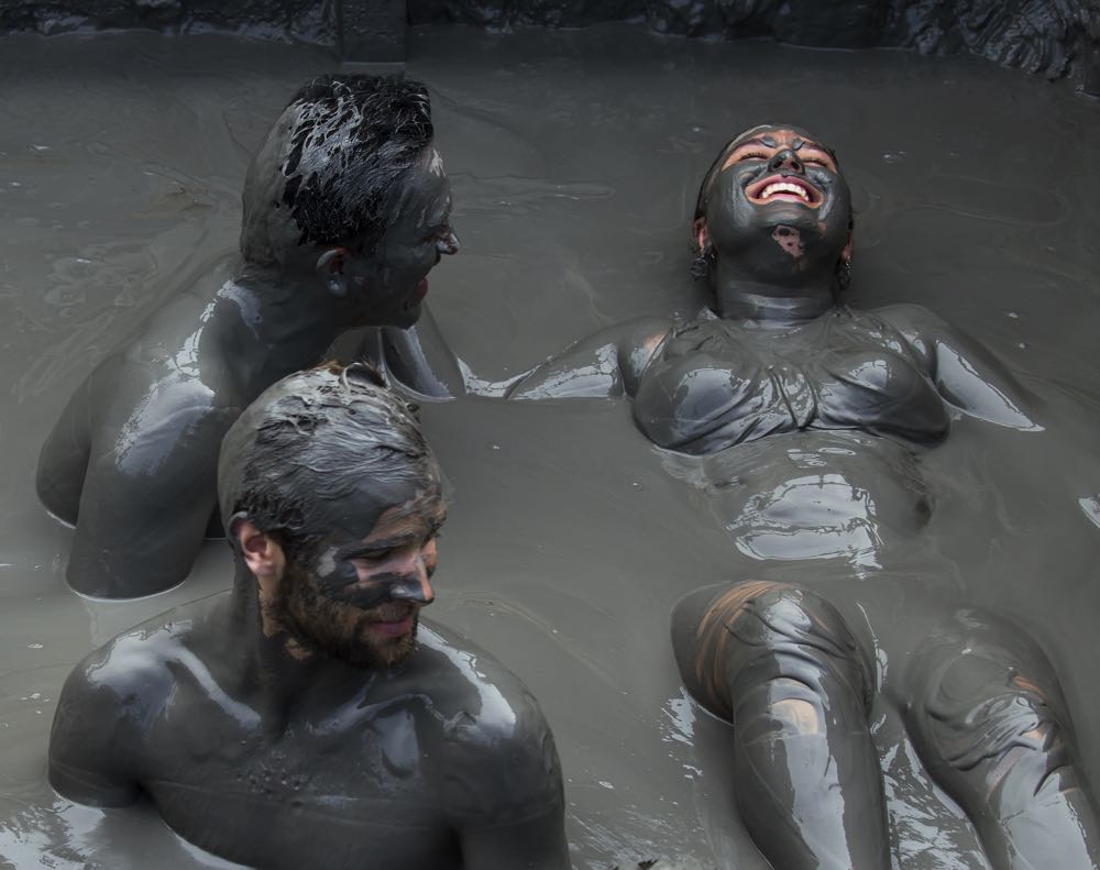Lying in the mud at the Cartagena mud volcano
