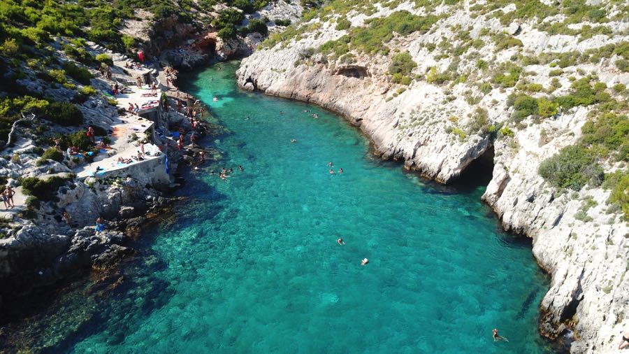 Porto Limnionas from aerial