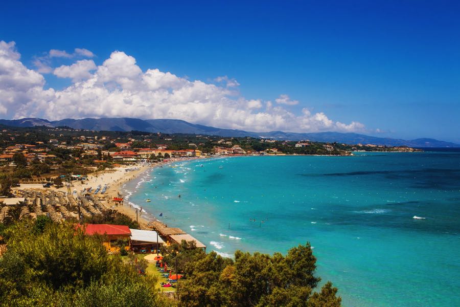 Aerial View of Tsilivi Beach, Zakynthos