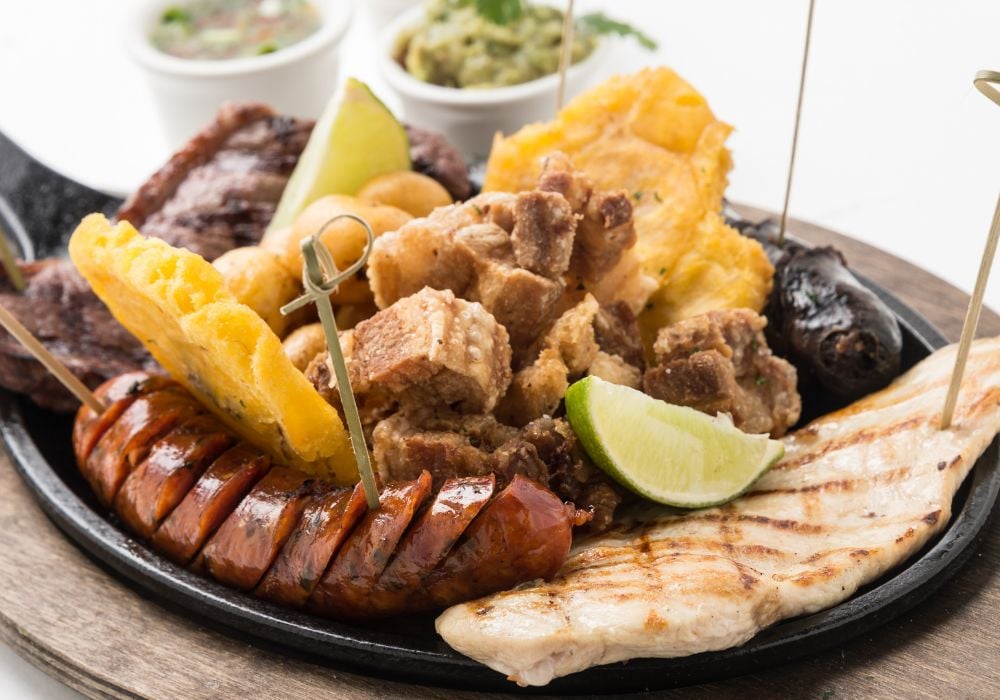 Close up picture of a typical Colombian picada