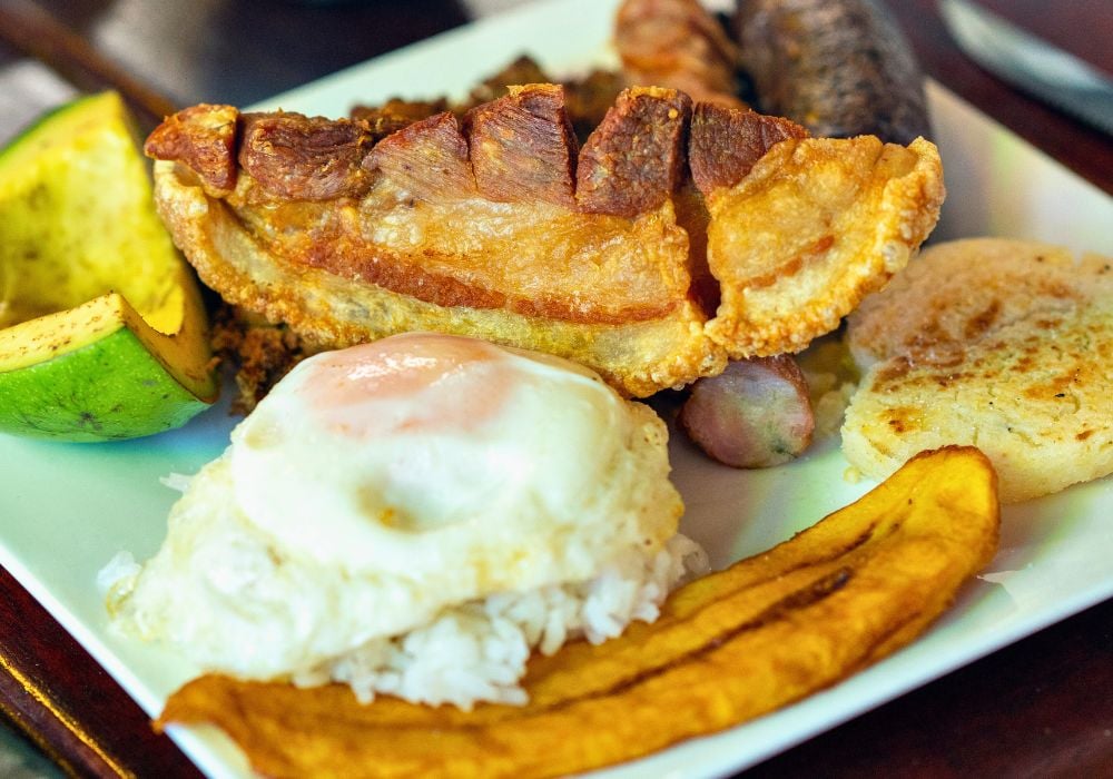Bandeja Paisa food in Colombia