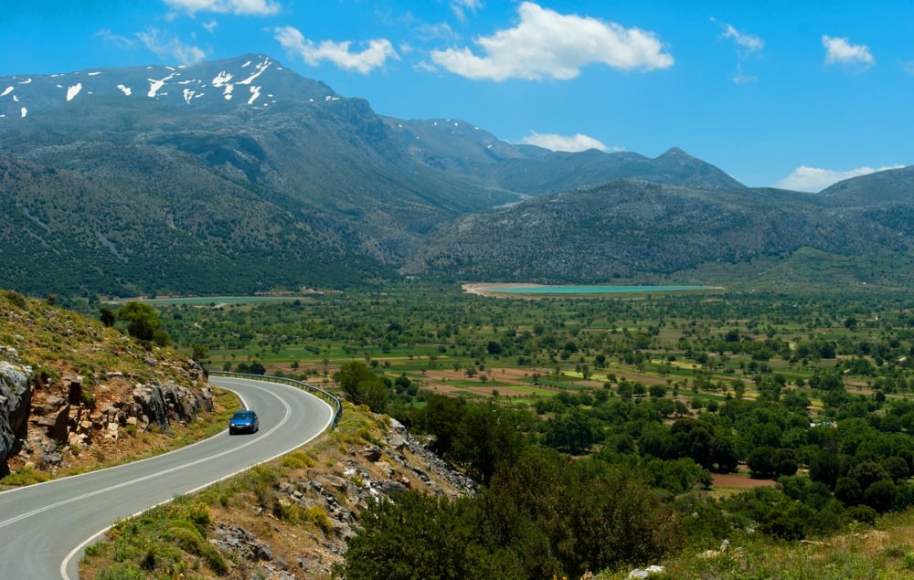 Driving around Crete island