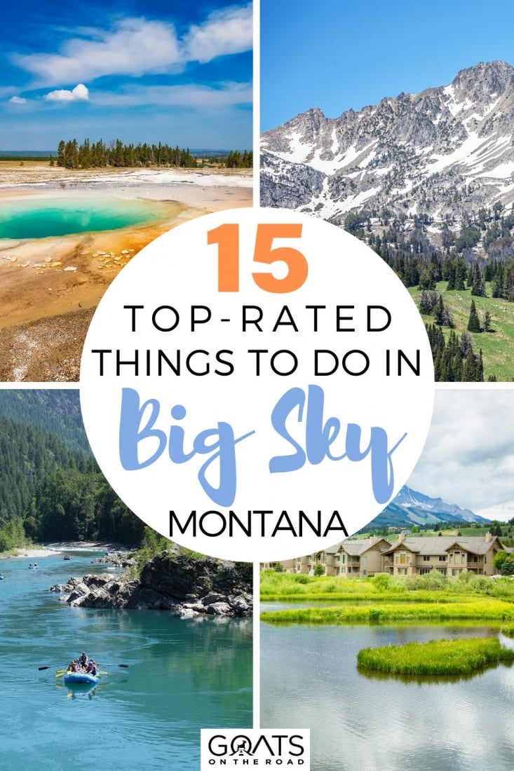 Looking for the top activities in Big Sky, Montana? Here are the 15 top-rated things to do in Big Sky, MT besides skiing. Summer weather is great for visiting Yellowstone, fly fishing, golfing, hiking trails to waterfalls, horseback riding, and much more! There are very nice resorts and lodging around Big Sky in this complete travel guide! | #bigsky #visitmontana #travel