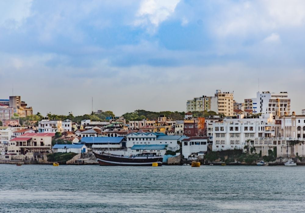 Mombasa Island as seen from the mainland