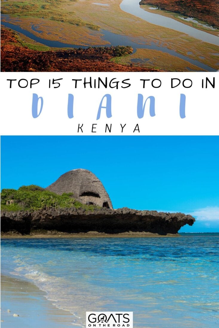 Want to stand on one of the most pristine white-sand beaches in the world? Find out how to do that and more in these travel tips for the top 15 things to do in Diani, Kenya! This is one of the most stunning beaches on the east coast of Africa! This destination is ideal after your safari trips in Kenya! It provides relaxation for everyone as well as adventure for the daring! It also offers delicious food if you know where to find the right restaurants, as well as a perfect place to stay! | #wanderlust #africa #safari