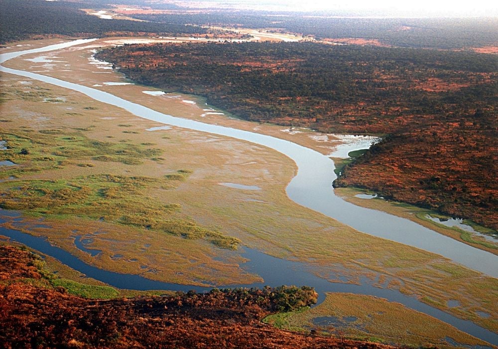 Aerial view of the Kongo River