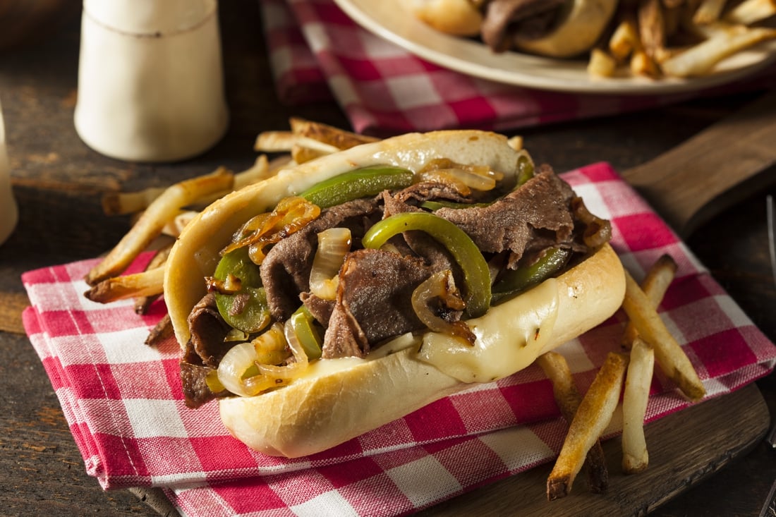 Philly cheesesteak sandwich