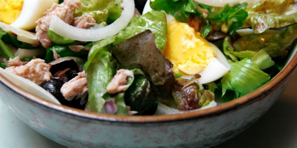 Lettuce, tuna, eggs and more in Salade Niçoise, one of the best French foods