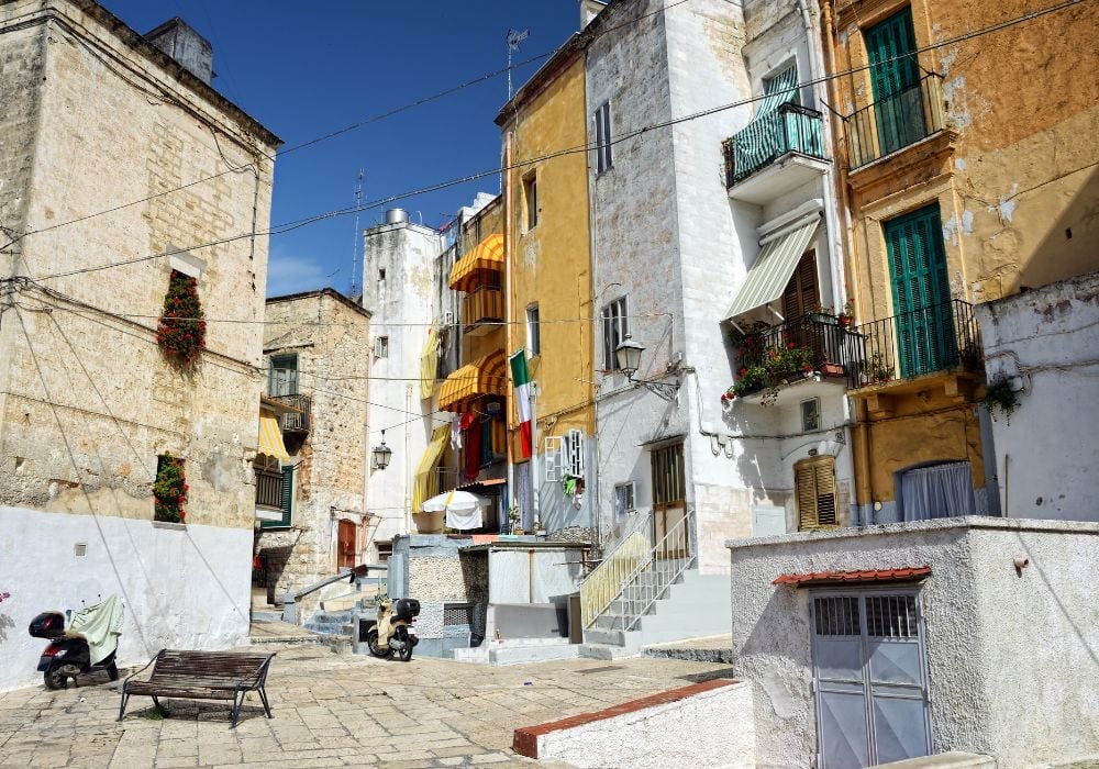 The old town in Bari, Italy