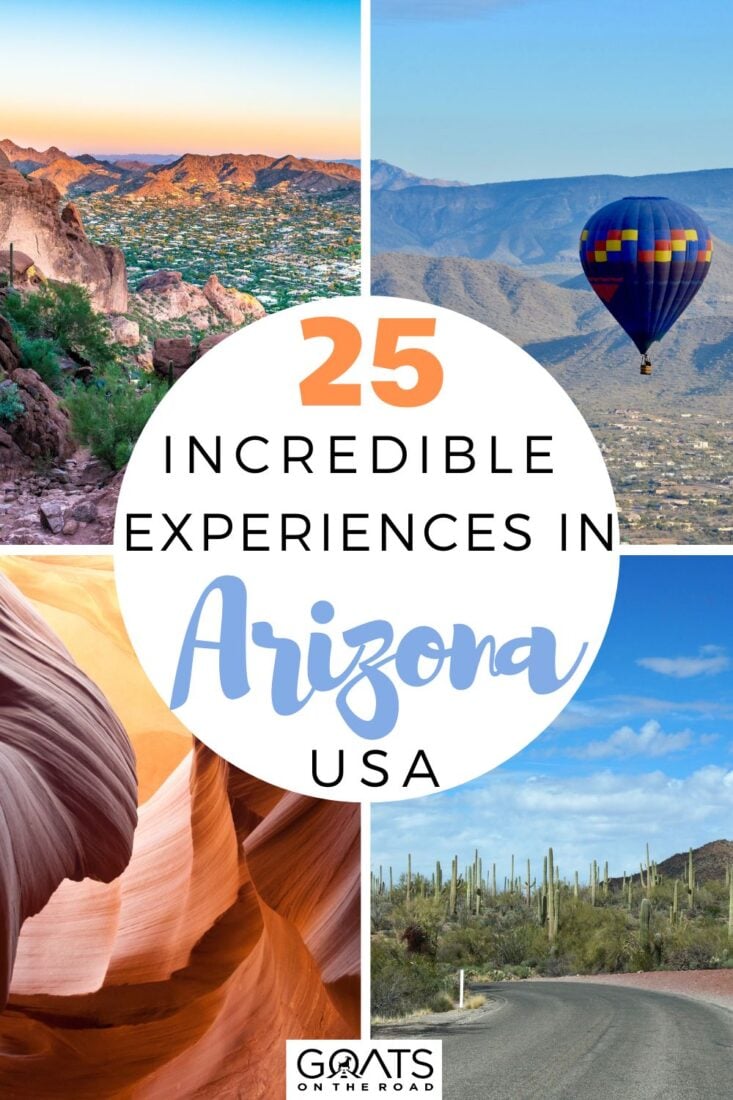 Experience Arizona Magic: 25 Incredible Experiences that Define Southwest Spirit! Journey through a land steeped in rich history and natural splendor! Lose yourself amidst the vibrant hues of Sedona's red rocks, walk in the footsteps of Native American civilizations at Montezuma Castle National Monument, and witness the breathtaking sunrise at Horseshoe Bend! Arizona is a tapestry of enchantment waiting to be discovered! | #USATravel #ArizonaTravel #ExploreArizona 