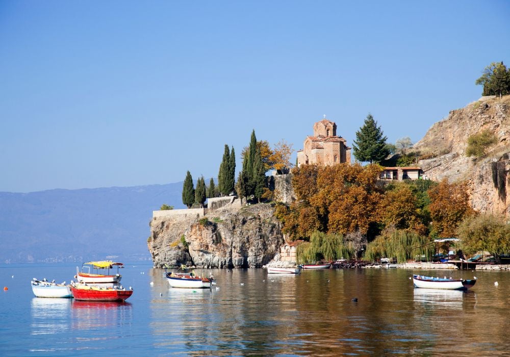 view from Ohrid Lake
