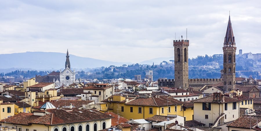 Views from one of the best restaurants in Florence Italy