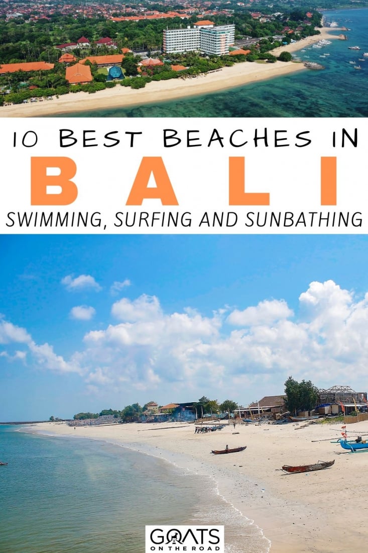 Looking for Bali's top beaches? From Canggu to Seminyak, Uluwatu, we’ve found the 10 best beaches in Bali to add to your itinerary. These beaches will satisfy your wanderlust, whether you want to go swimming, surfing, or just take in one of the stunning sunsets! | #bali #wanderlust #beach