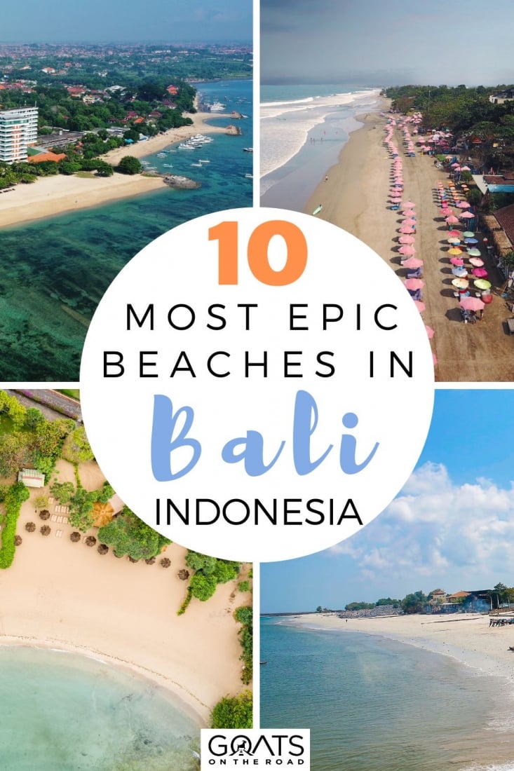 Looking for the top beaches to visit while on vacation in Bali as part of a travel itinerary? Whether you want to enjoy a sunset sundowner, go surfing on some great waves, or sunbake on a beach chair, we’ve listed the 10 most epic beaches in Bali to add to your itinerary! | #balibeaches #indonesia #travelguide