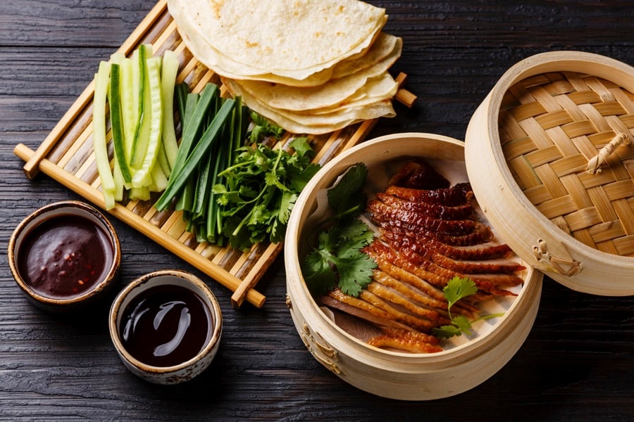 Peking Duck in Beijing, China authentic cuisine