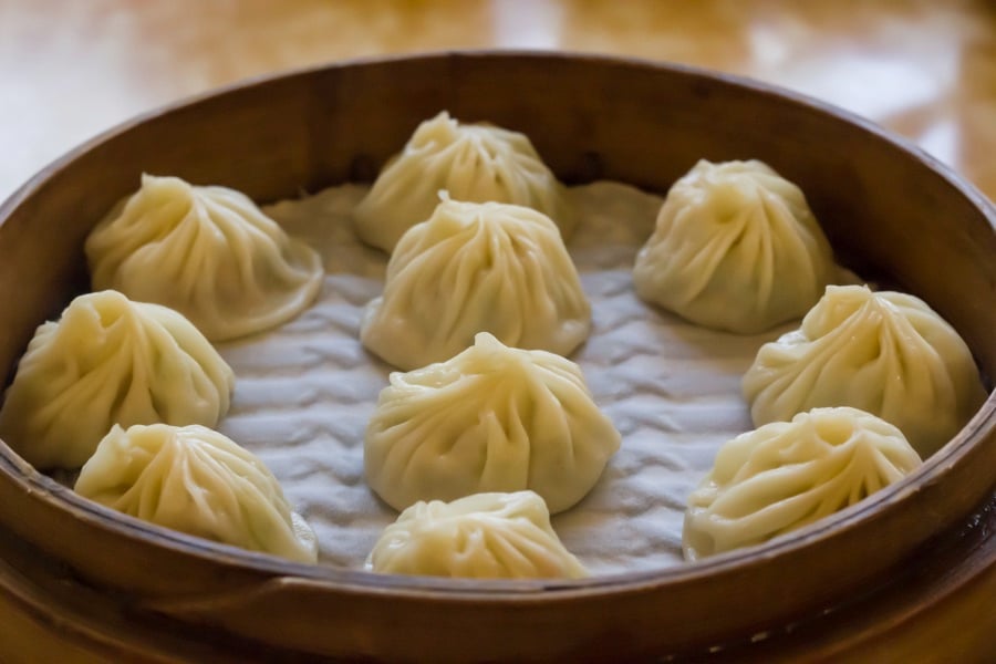 Soup dumplings, part of Chinese food cuisine