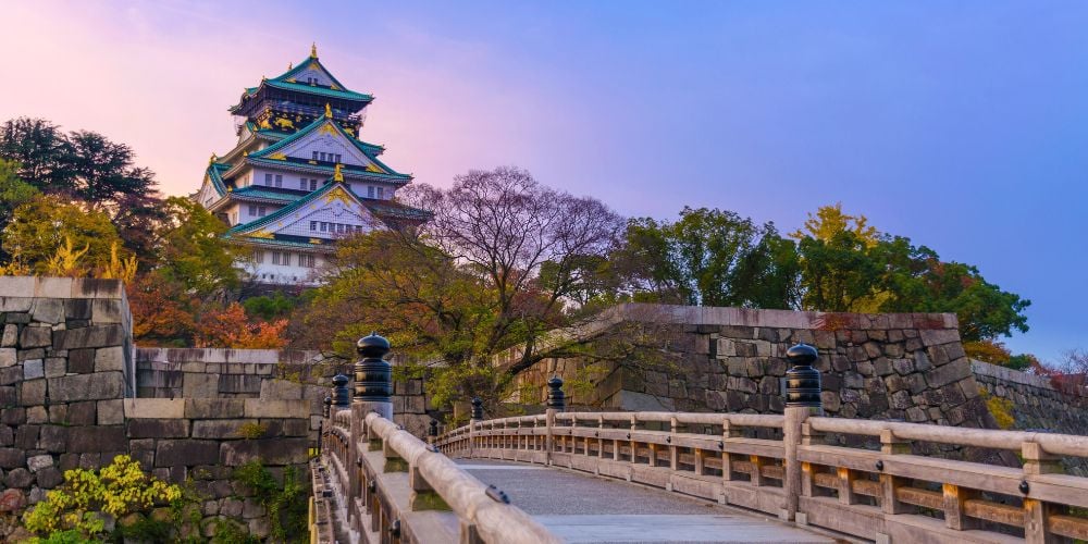 the majestic Osaka Castle