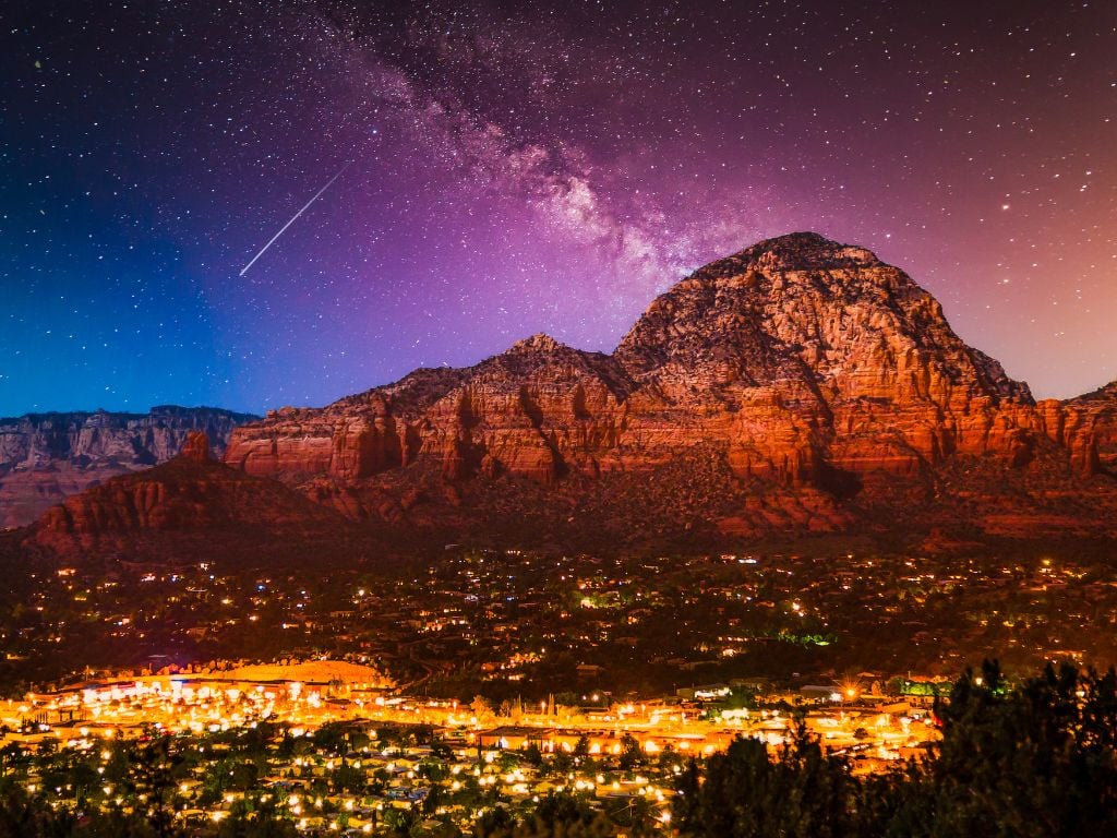 starry sky in sedona arizona