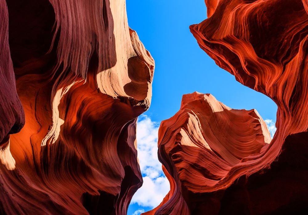 antelope canyon in arizona looking up