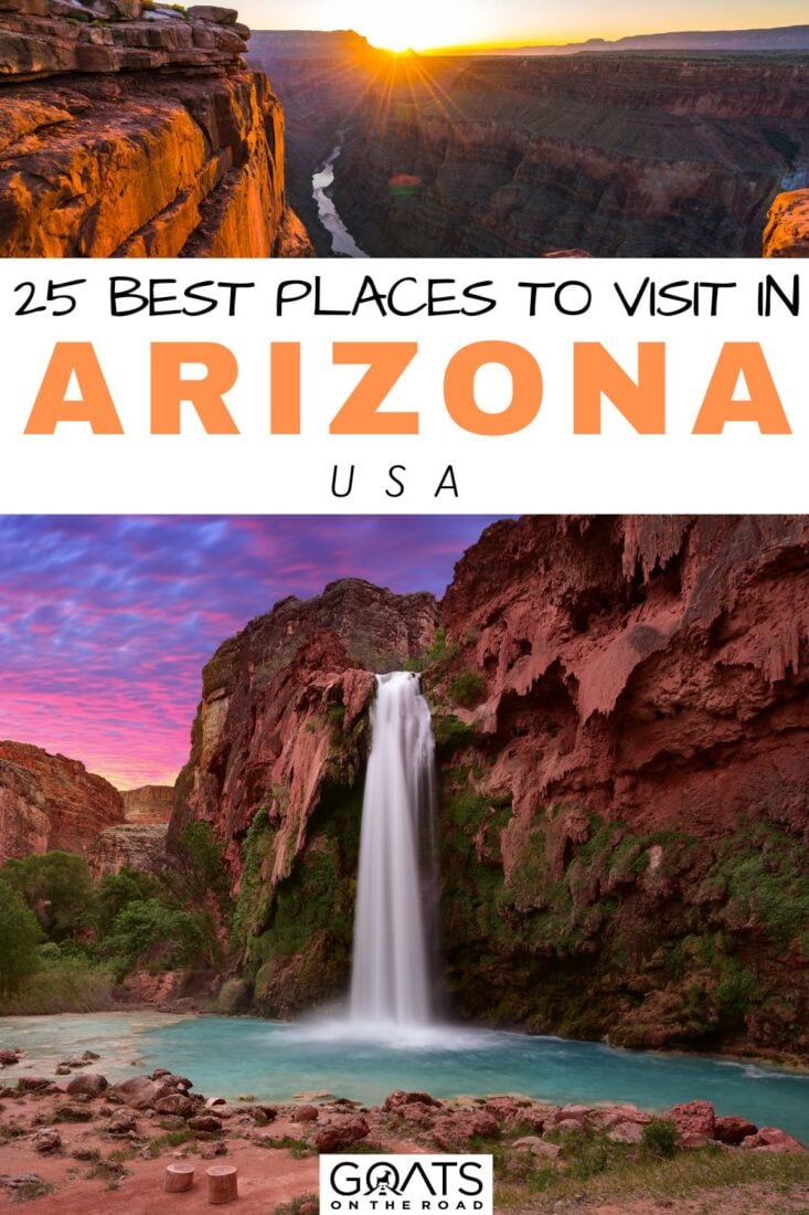 Ready for an unforgettable adventure? Explore the 25 best places to visit in Arizona, USA, and let your wanderlust run wild! From awe-inspiring canyons to picturesque deserts, Arizona is a treasure trove of stunning landscapes and hidden gems! Get ready to embark on an epic road trip through the heart of the Southwest! | #Arizona #USAAdventures #Travel