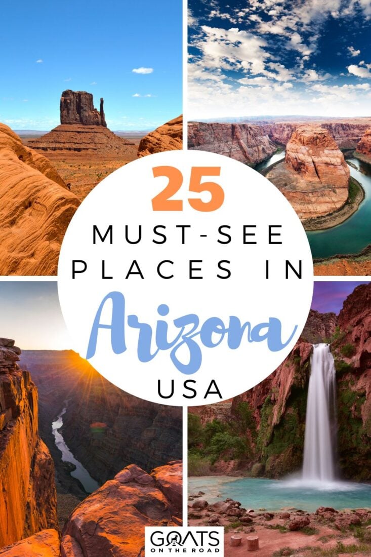 Get ready for an epic Arizona adventure as we reveal the top 25 must-see places in the USA! From majestic canyons to hidden oases, Arizona has it all! Pack your bags, hit the road, and prepare to be dazzled by breathtaking landscapes and unforgettable experiences! | #USATravel #Bucketlist #Wanderlust