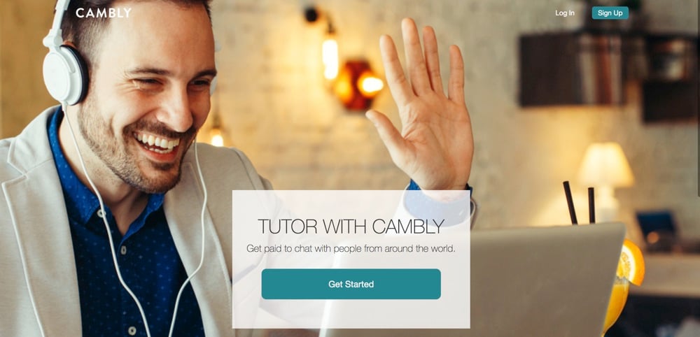 The home page for a Cambly tutor