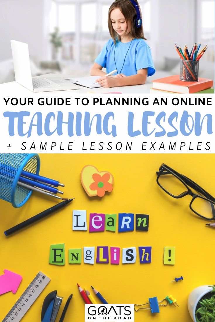 learn English flatlay with text overlay your guide to planning an online teaching lesson